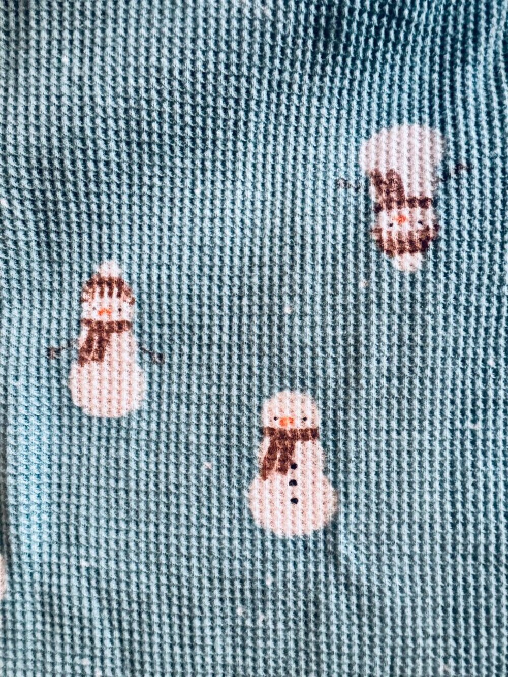 Carter's Thermal Pajama Set Bundle Gray Snowmen 4T